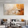 Hand Painted Oil Painting Abstract Original Oil Painting On Canvas Custom Orange Gradient Painting Living room Wall Decor Modern White Painting
