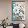 Hand Painted Oil Paintings Abstract White Flower Oil Painting On Canvas Large Wall Art Original Knife Floral Landscape Painting Custom Painting Living