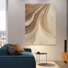 Hand Painted Oil Painting Time River Art Boho Wall Art Brown Abstract Minimalist Wall Art Painting Living Room Wall Decor 3D Texture Art Canvas Oil Pa