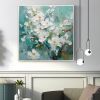 Handmade Oil Painting Abstract Original Flower Oil Painting on Canvas Large Wall Art White Floral Wall Art Living Room Decor