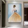 Hand Oil Pianting Ballerina fine art Dancer Handmade oil painting on Canvas female Ballet Artist Wall Art Living Room Bedroom Home Decor