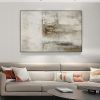 Handmade Oil Painting Abstract Vintage Black and White Thick Textured living room bedroom luxurious decoration Frameless Only Canvas