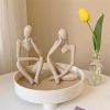 Nordic Abstract Thinker Statue Home Crafts Small Ornaments Resin Sculpture Statue Figurine Interior Office Home Modern Art Decor