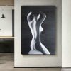 Handpainted large Sexy Naked Back Wall Art Sexy Girl woman Modern Abstract Nude Oil Painting on Canvas Home Entryway Living Room Bedroom Luxurious Dec