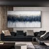 Hand Painted Oil Painting Abstract Blue White oil Painting On Canvas Modern Concise Painting Water Drop Wall Decor Large Wall Art Custom Living room H