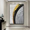 Handmade Oil Painting Abstract Black and Beige Oil Hand Painted Canvas Living Corridor living room bedroom luxurious decoration Frameless Only Canvas
