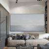 Hand painted Large Black And White Painting Black And White Wall Art Black and white Minimalist Painting Grey and white Abstract art Office Decoration