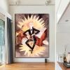 Hand Oil Painting Full Moon Abstract Original Abstract Painting Original Oil Painting Abstract Wall Art Canvas Living Room Decoration